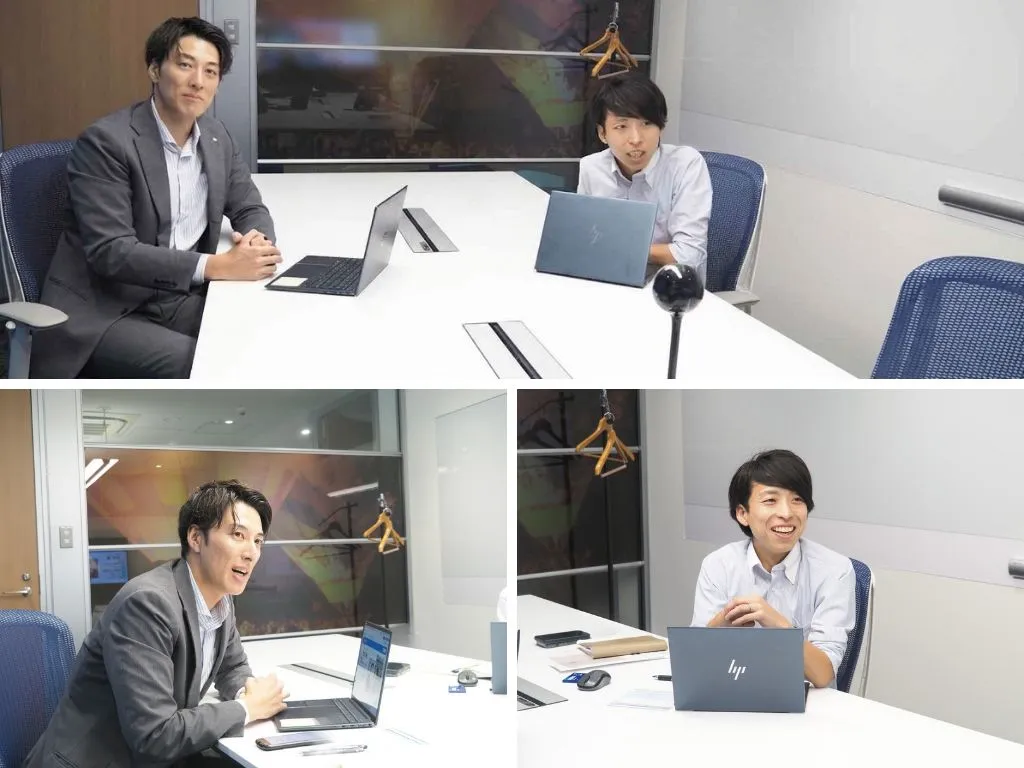 オンライン採用イベントにて体育会出身の先輩社員がパネルディスカッションに参加している様子